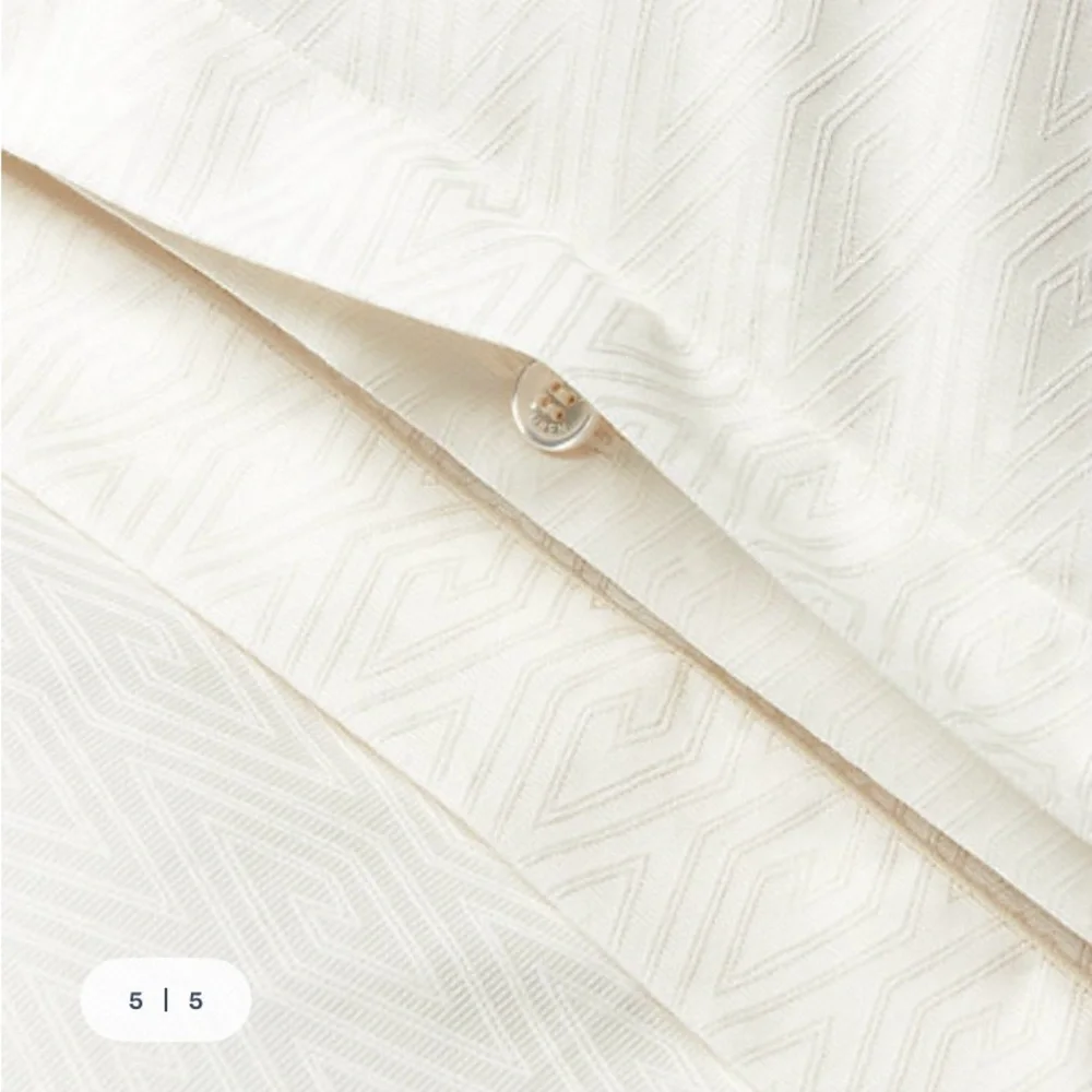 NEW Ralph Lauren Park Row HAYDEN Duvet Cover. King.‎ Cream. 100% Cotton